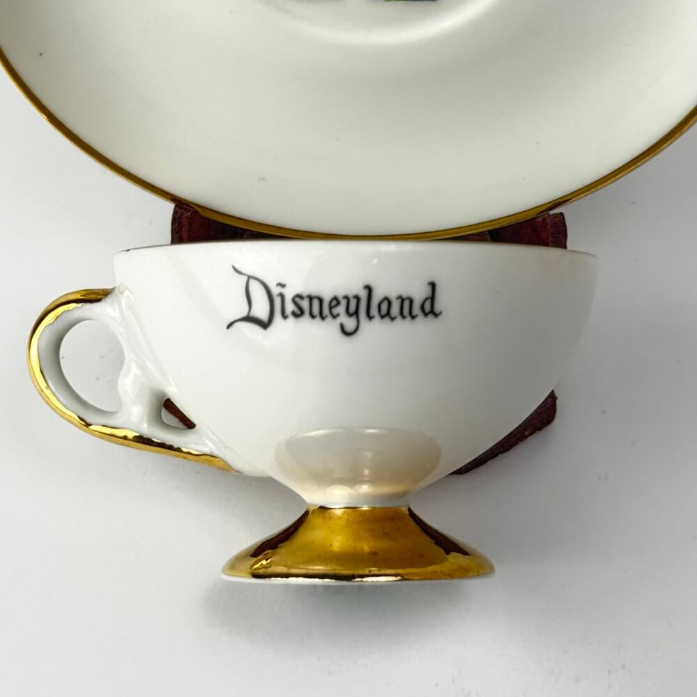 Vintage Disneyland Tinker Bell Teacup Saucer Gold Trim Footed Cup Disneyana Rare - Picture 5 of 7
